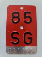 Velonummer SG 85