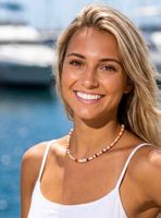 Fire Opal & Pearl Gemstone Necklace - Gold Plated Silver