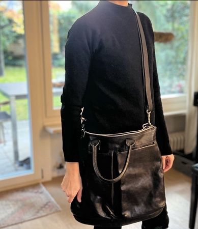 Schwarze Ledertasche, Top Zustand – Zoolose