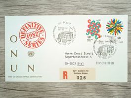 TR70 Enveloppe + Timbre Suisse / UN 1982