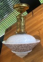 Jugendstil Deckenlampe besondere Messingmontur antik
