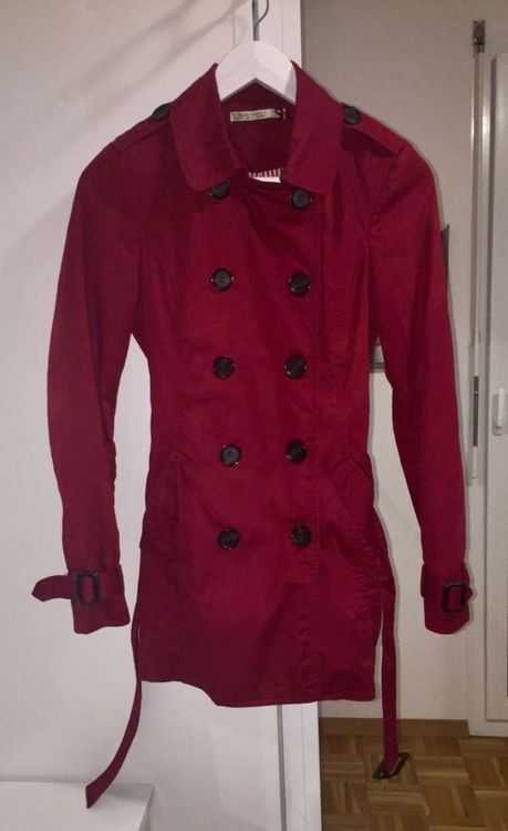 Stradivarius cheap manteau rouge