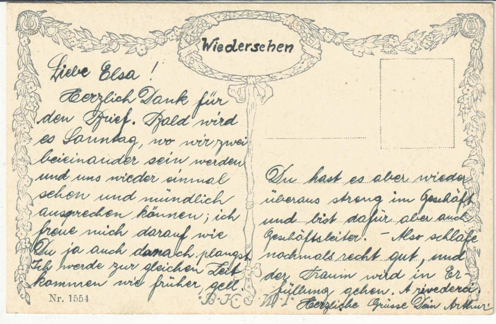 Cartoline postali: D. Hock - Liebesbotschaft - Postillon d'amour – Usato da Ettingen venduto da Kartenplanet 1