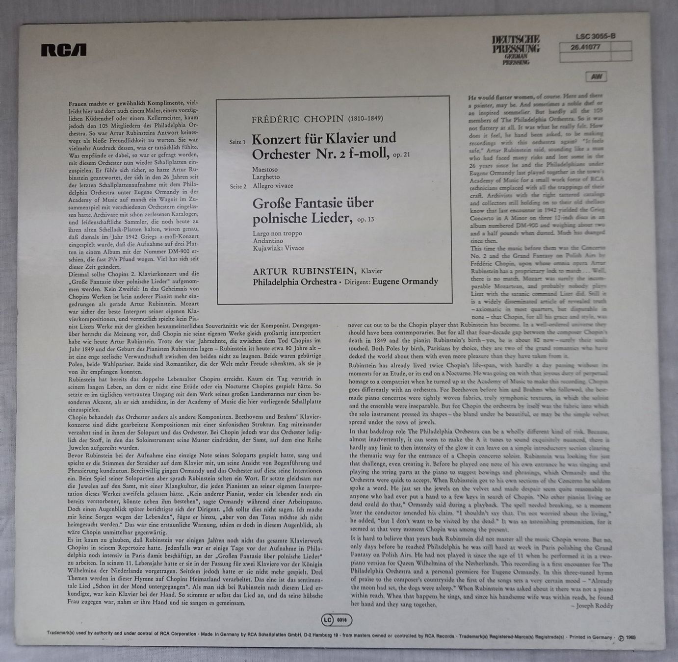 Schallplatten: Klassik-LP "ARTUR RUBINSTEIN" – Neu (gemäss Beschreibung) aus Binningen von mar_2jlr 2