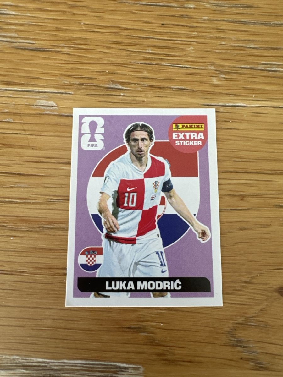 Panini Carte collezionabili: Panini Extra Sticker Luka Modrić World Cup 2026 Basic – Nuovo e nell'imballaggio originale da Grandson venduto da Carpal