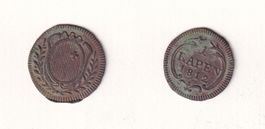 Kanton Schwyz 1 Rappen 1812 - kaum abgenutzt aber korrodiert