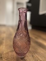 Elegante Vintage Vase aus Glas, zartes Rosa, Top Zustand