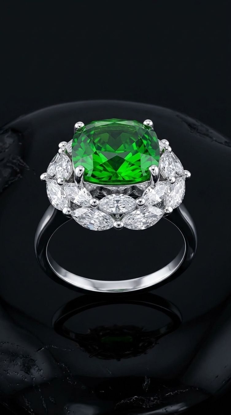 Anelli: Bague Impératrice Emeraude – Nuovo e nell'imballaggio originale da St-Maurice venduto da Sandrinette123