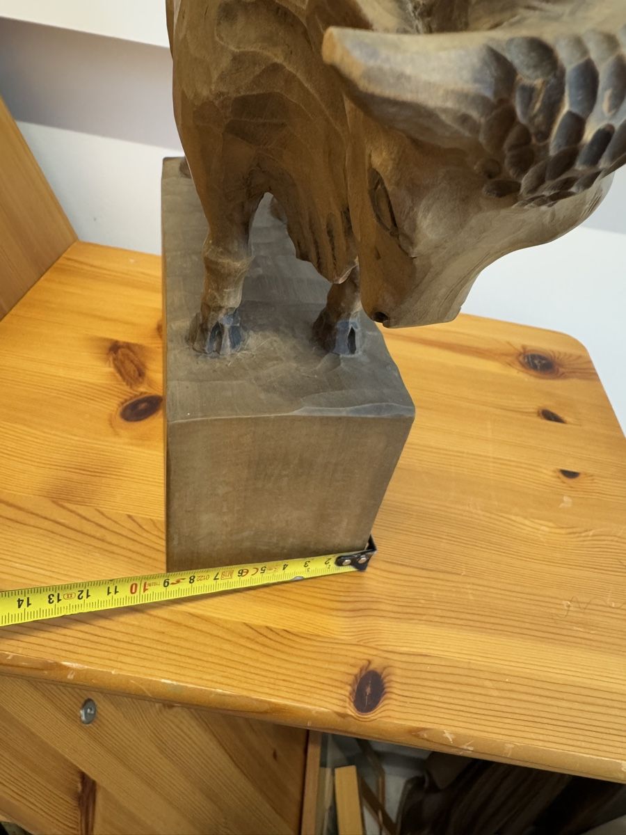 Skulpturen & Statuen: Bison Handgeschnitzte Holzstatue - Bison Zum 50 Geschenke – Gebraucht aus Morges von SevArt 7