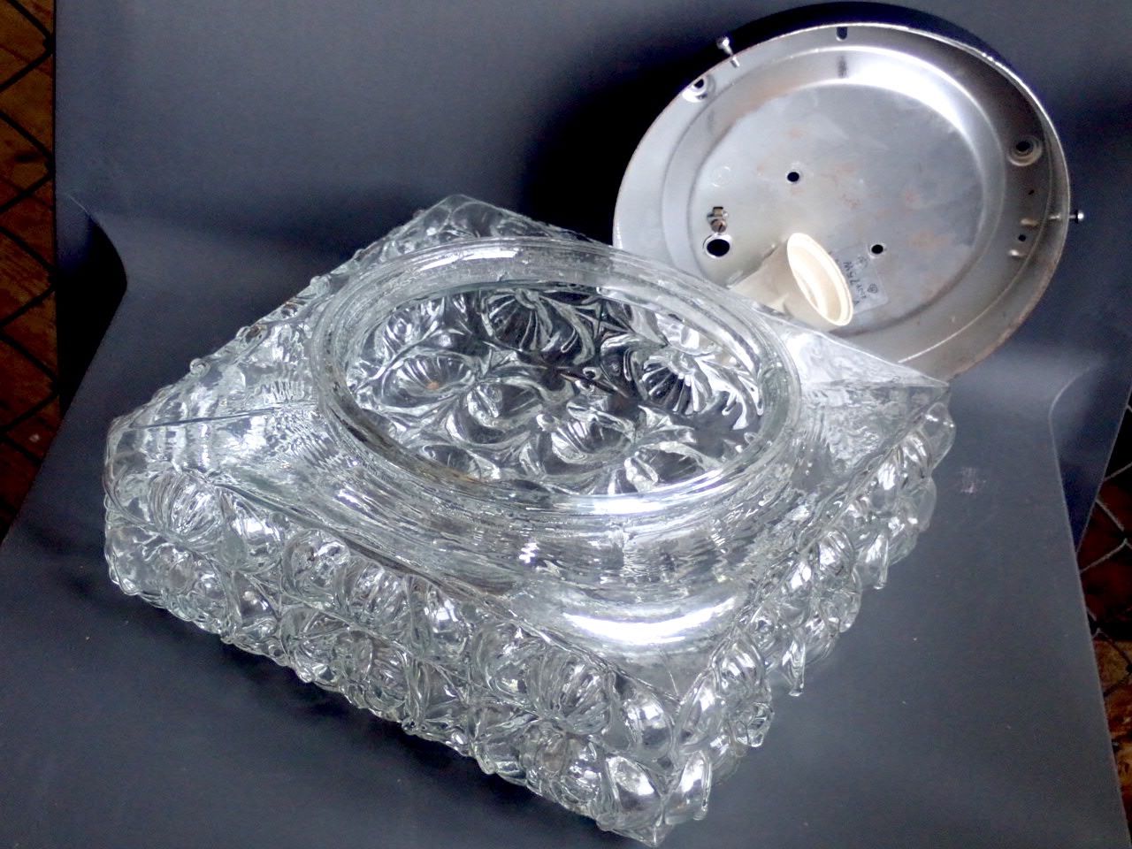 Lampadari & plafoniere: Lampe Deckenleuchte Glas Eisglas Vintage – Usato da Wil SG venduto da BrocknRoll 4