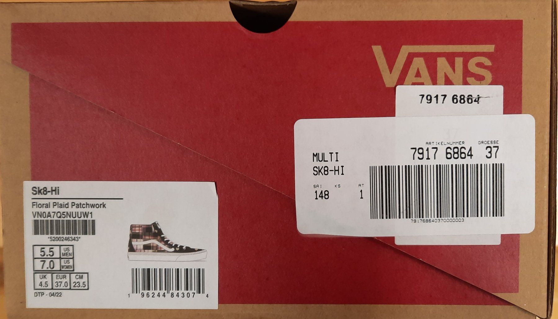 Vans Damenschuhe: VANS Sk8-Hi Floral Plaid Patchwork Sneaker Gr. 37 – Neu und originalverpackt aus Seuzach von VT-Collections1 9