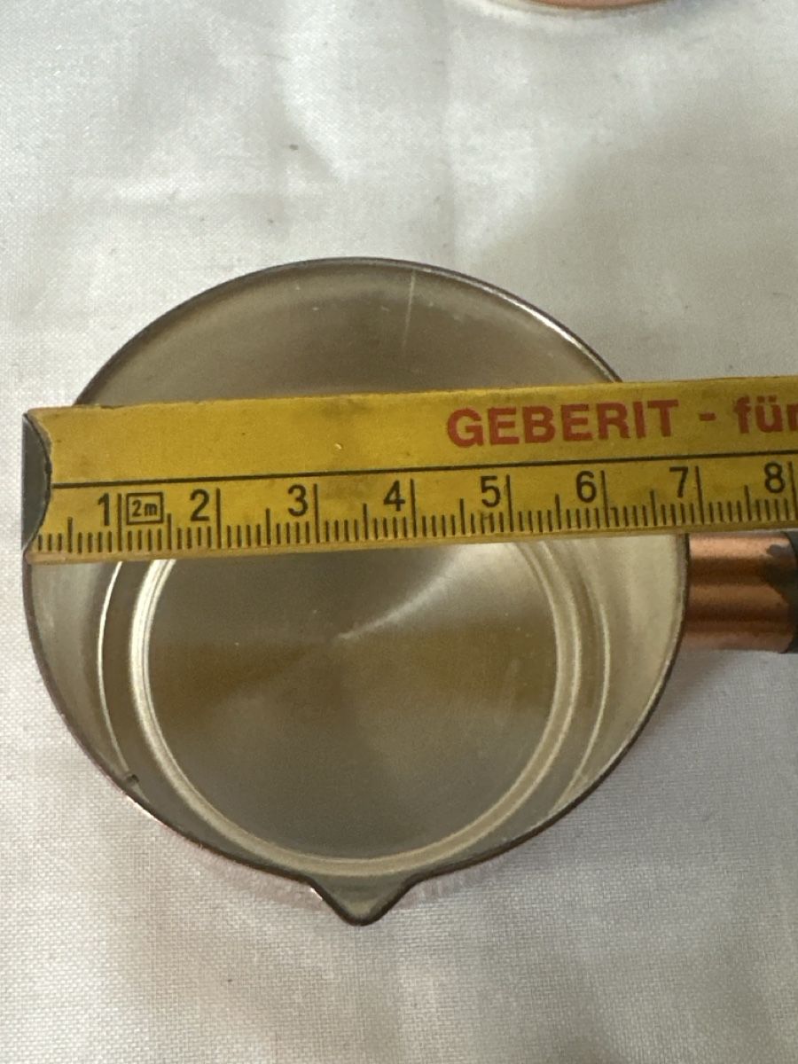 Sigg Pentole: Sigg Kupfer Saucen-Pfännchen  mit Rechaud  und Deckel – Usato da Zürich venduto da Chaeffeler 5