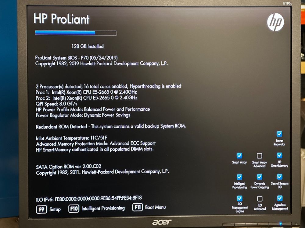 HP DL380p Gen8 mit 2x E5-2665 128GB P420i 2*750W (Gebraucht) in Stachen ...