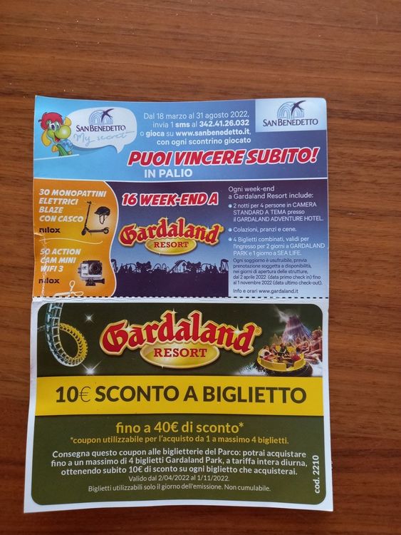 Gutschein Gardaland | Kaufen auf Ricardo