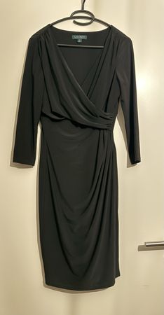 Kleid Lauren Ralph Lauren Wickeloptik Schwarz