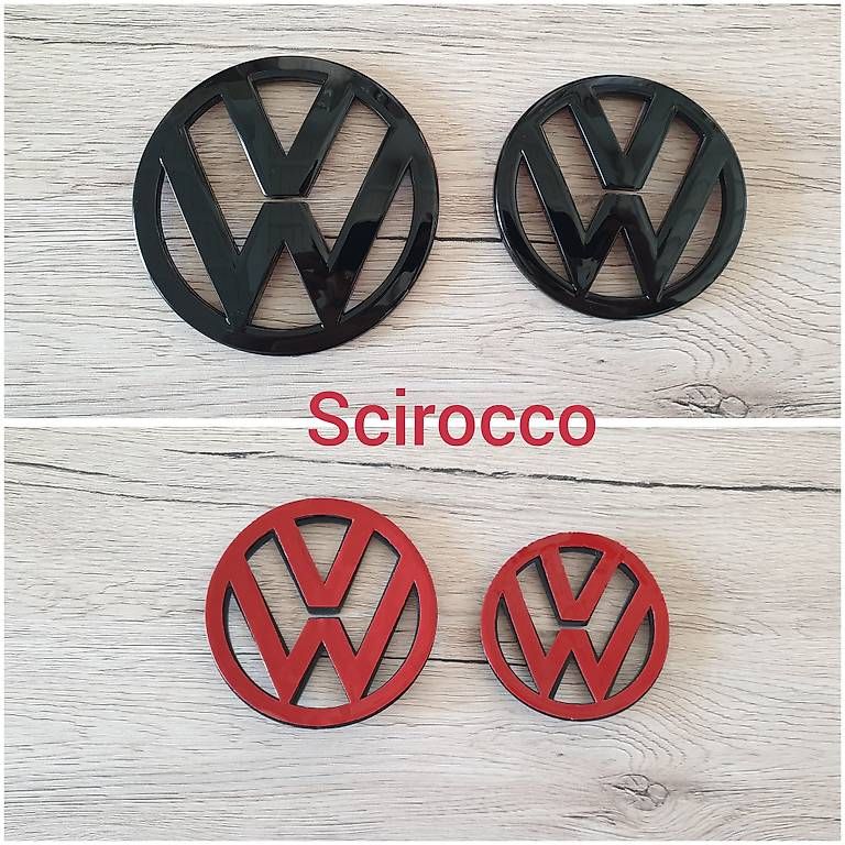 Volkswagen Tutti pezzi di ricambio auto: Emblem VW Scirocco Schwarz Glanz – Nuovo e nell'imballaggio originale da Bellikon venduto da Kekko11