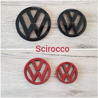 Emblem VW Scirocco Schwarz Glanz