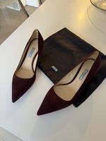 Prada Escarpin en velours bordeaux (Taille-40IT)