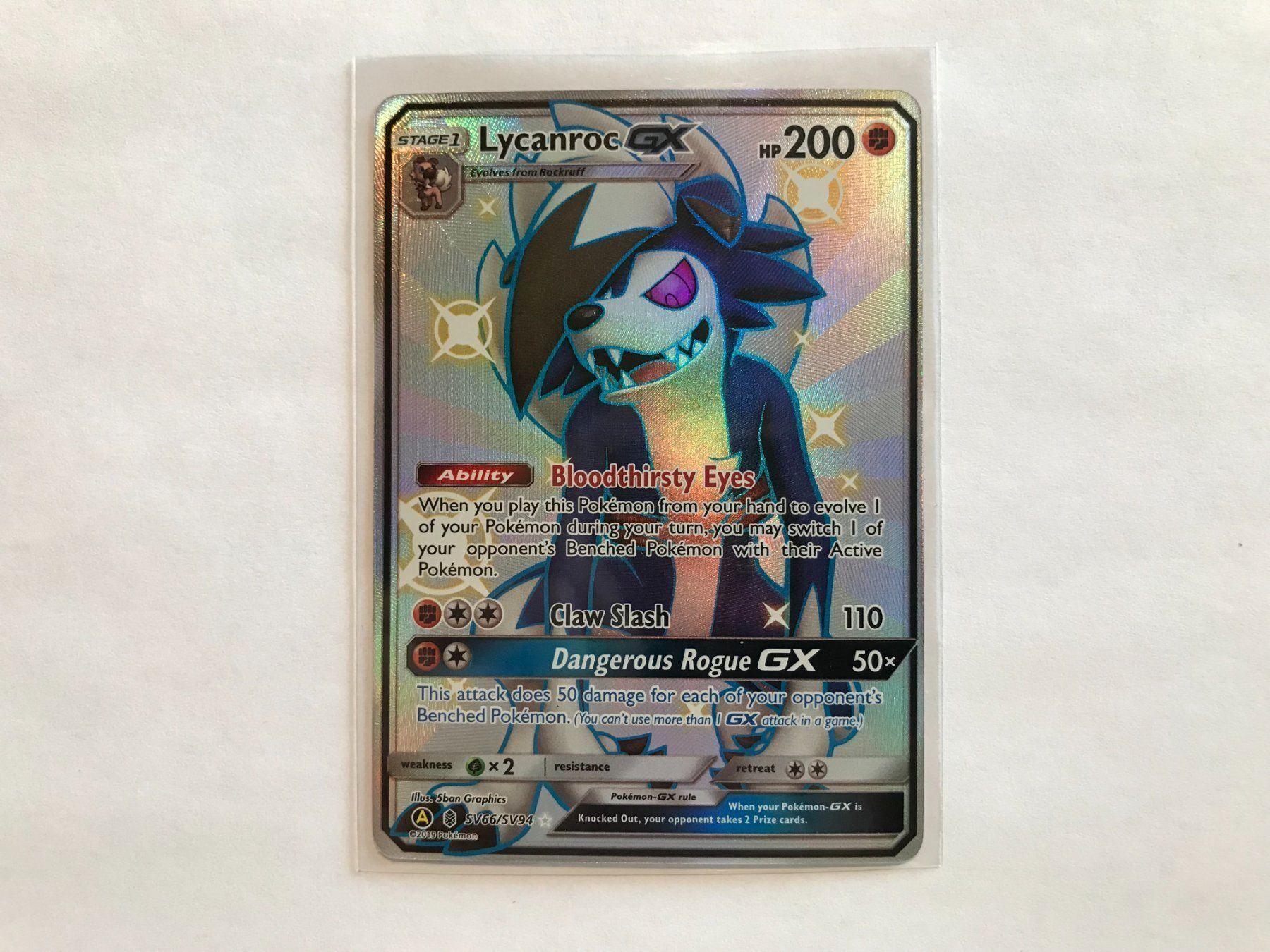 Pokémon Carte collezionabili: Lycanroc GX Shiny EN – Usato da Hagendorn venduto da Pokecollectorch