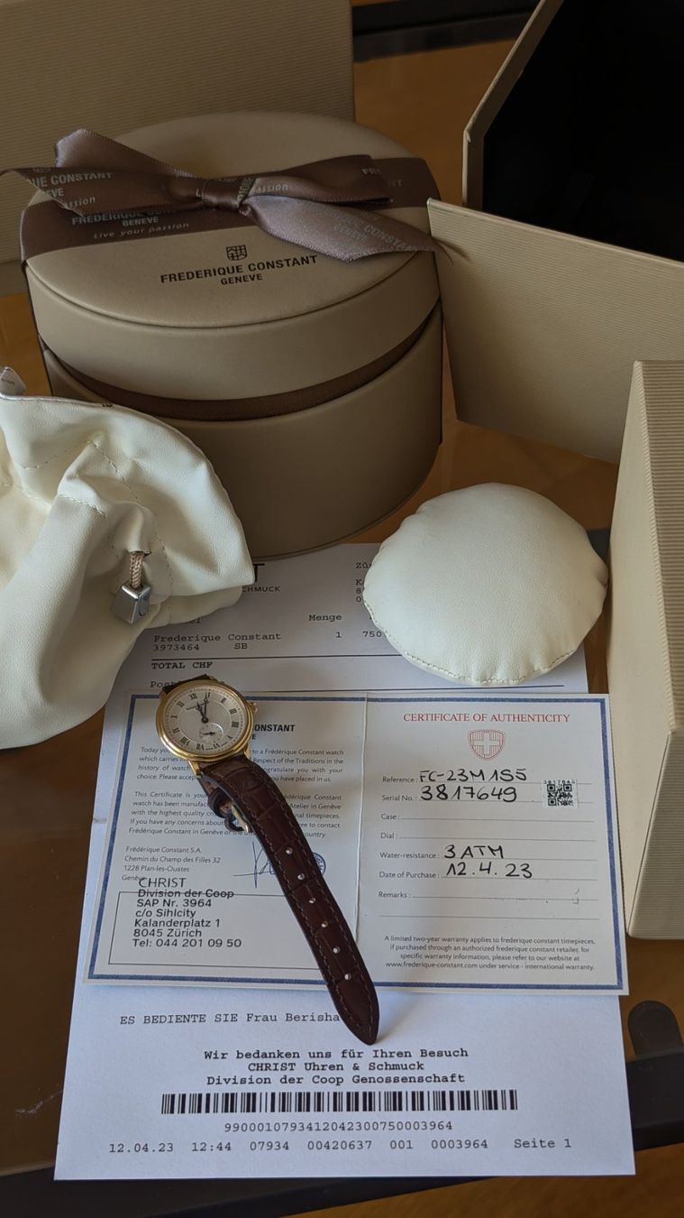 Frederique Constant Orologi: Frederique Constant Slimline Small Second Quarz Uhr full set – Usato da Zürich venduto da oschance 4