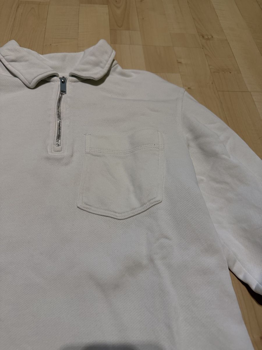 Pullover & Sweatshirts: Weisser Pullover mit Reissverschluss und Brusttasche – Gebraucht aus Rüfenacht BE von nic_svr8 1