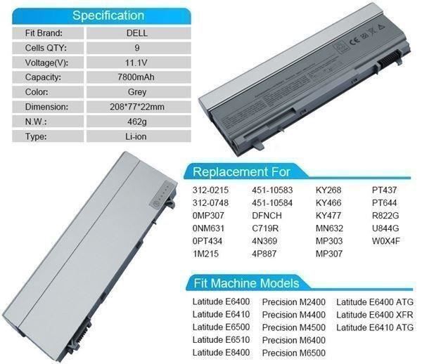 Batteries: Dell Latitude E6400 E6410 E6500 E6510 – Neuf (Voir description) à Chur par kai.chur