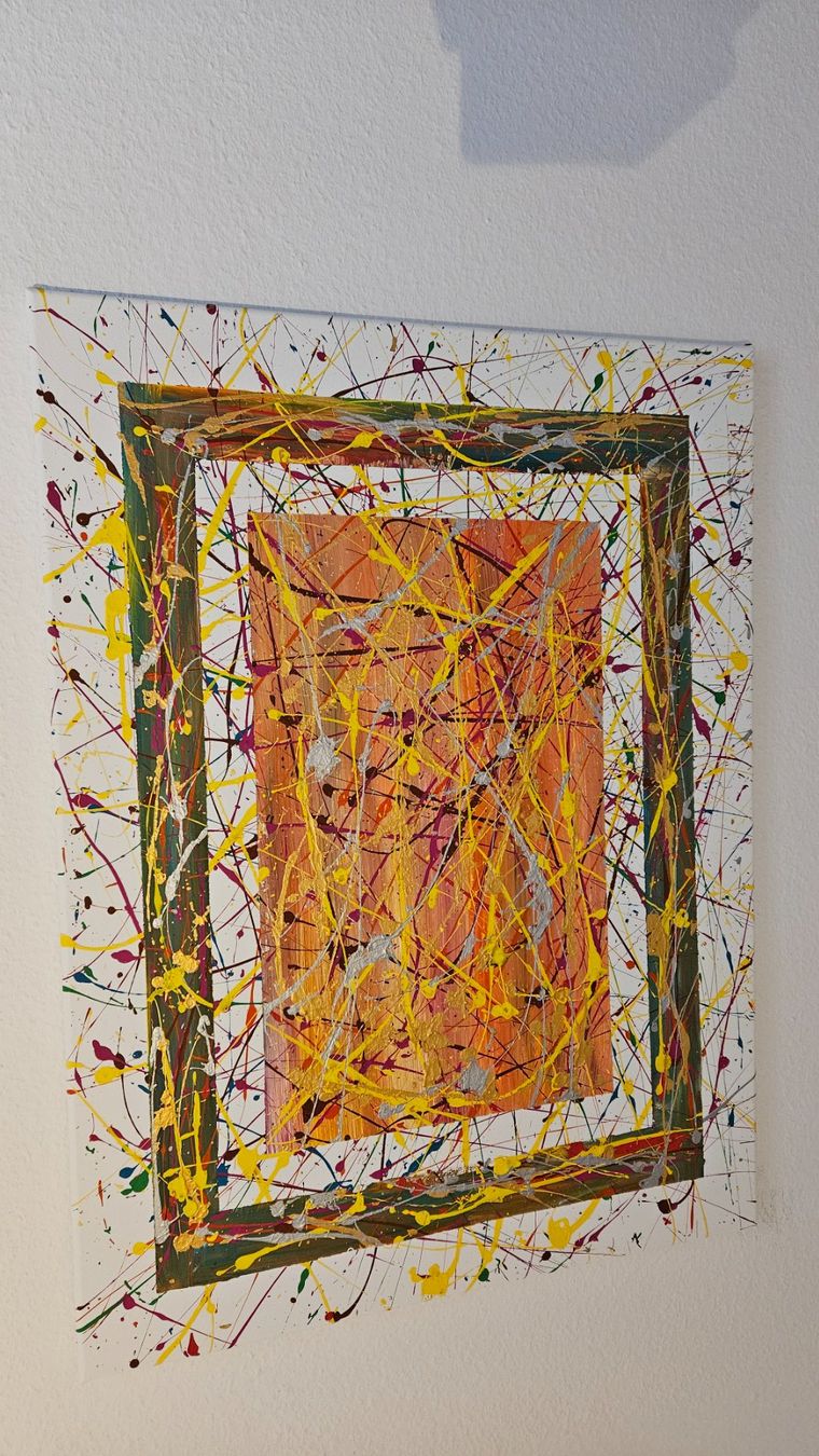 Gemälde: Tableau abstrait unique, couleurs chaudes, printemps! – Neu (gemäss Beschreibung) aus Le Locle von fab_c9hh 1