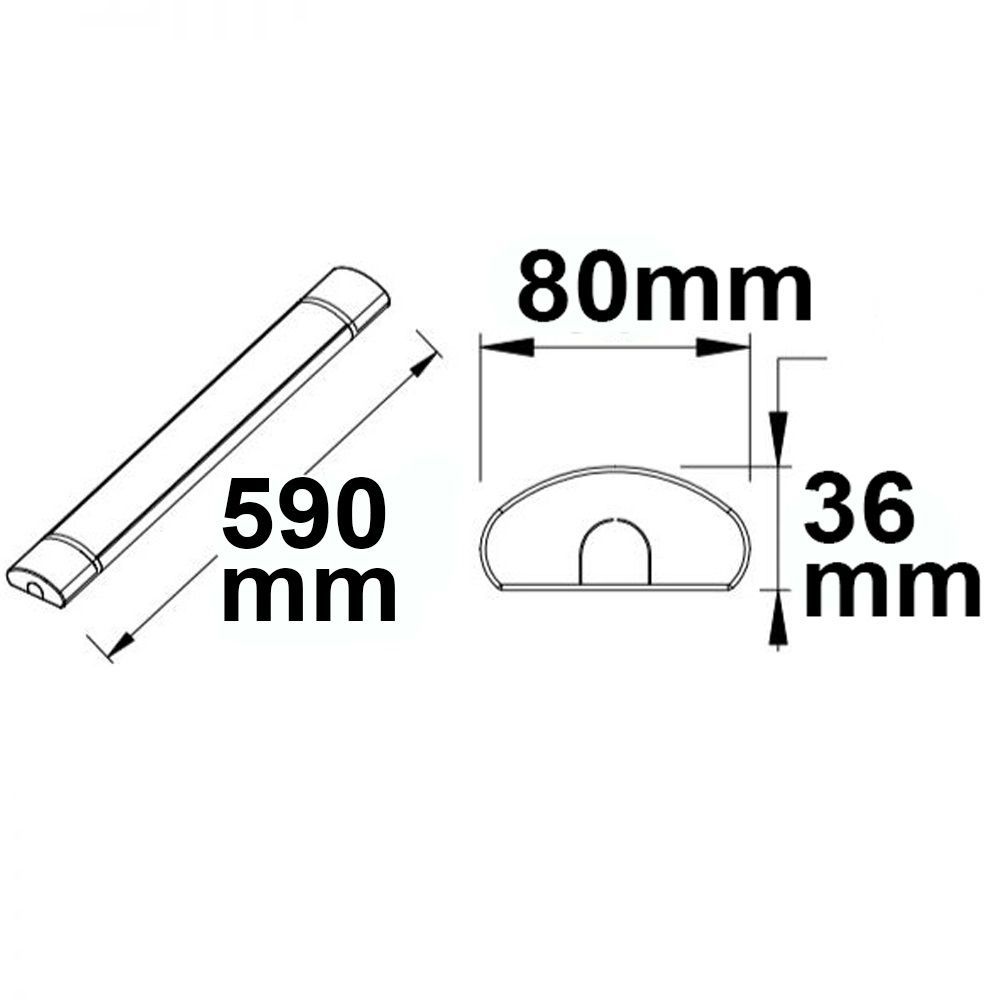 Lampadari & plafoniere: LED Aufbauleuchte, IP42, 59 cm Länge – Nuovo (secondo la descrizione) da Kreuzlingen venduto da Smart-Light 6