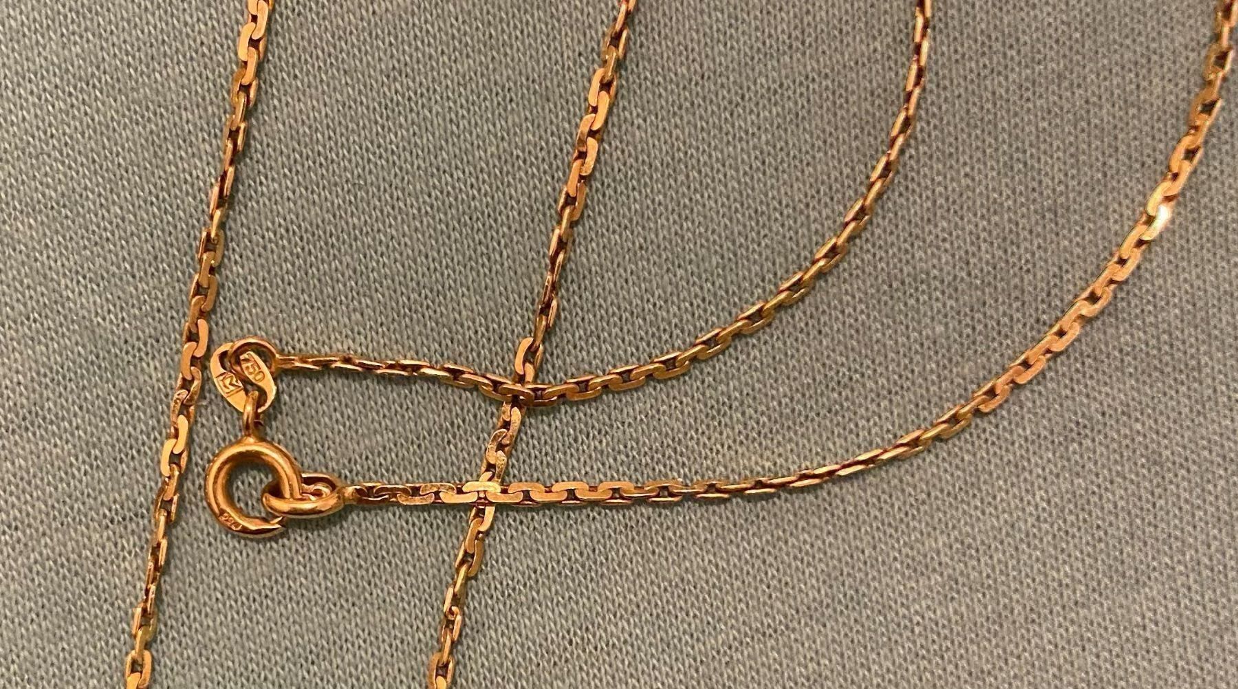 Ketten: Collier Kette Gold 750 mit Brillanten – Gebraucht aus Pfungen von Outlet64 1