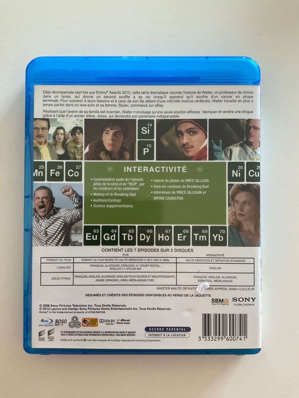 Tutti i DVDs: Breaking Bad Saison 1 Blu-ray Complet coffret – Usato da Veyrier venduto da Deniro2 1