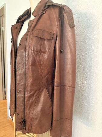Lederjacke Manbo braun Kapuze Grösse M guter Zustand