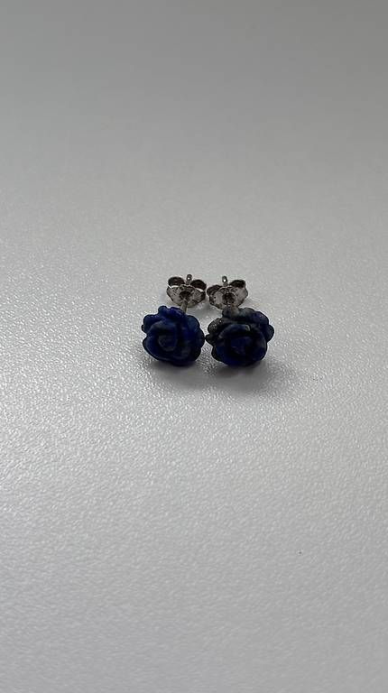 Orecchini pendenti & Orecchini a lobo: Lapis Lazuli Ohrstecker Rosen Silber 925 – Nuovo (secondo la descrizione) da Baden venduto da Chrisenft