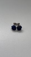 Lapis Lazuli Ohrstecker Rosen Silber 925