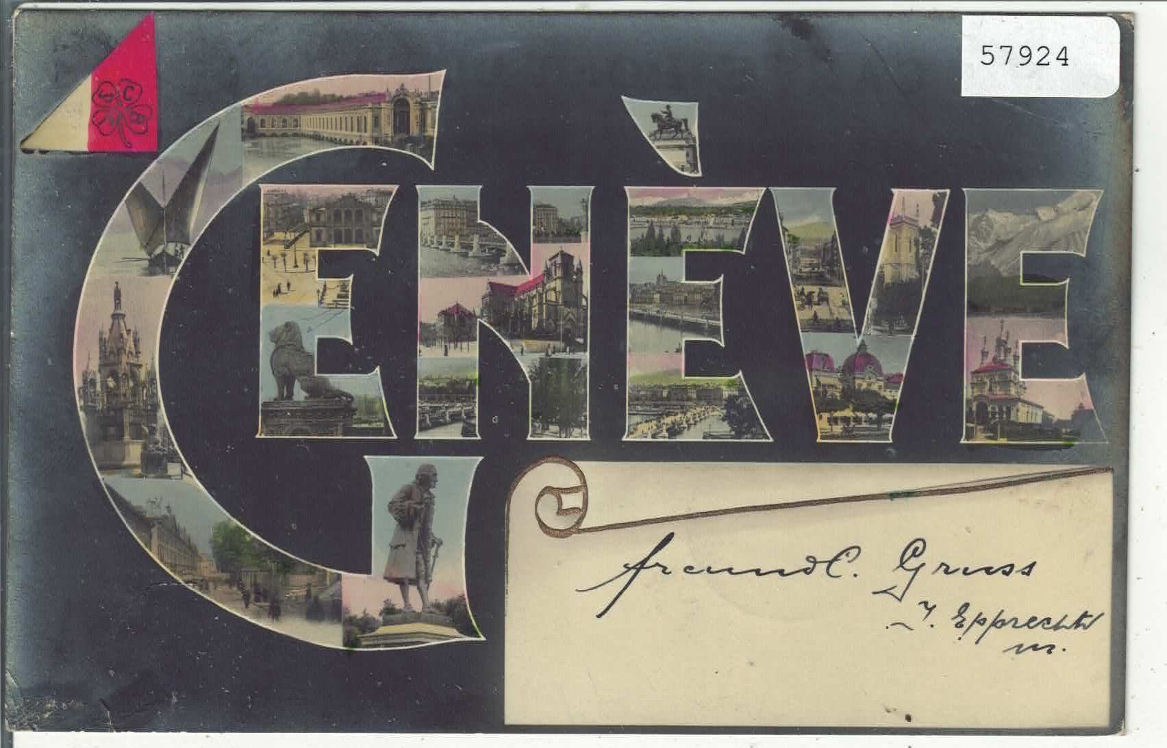 Cartoline postali: Geneve - Multiview 1905 – Usato da Ettingen venduto da Kartenplanet