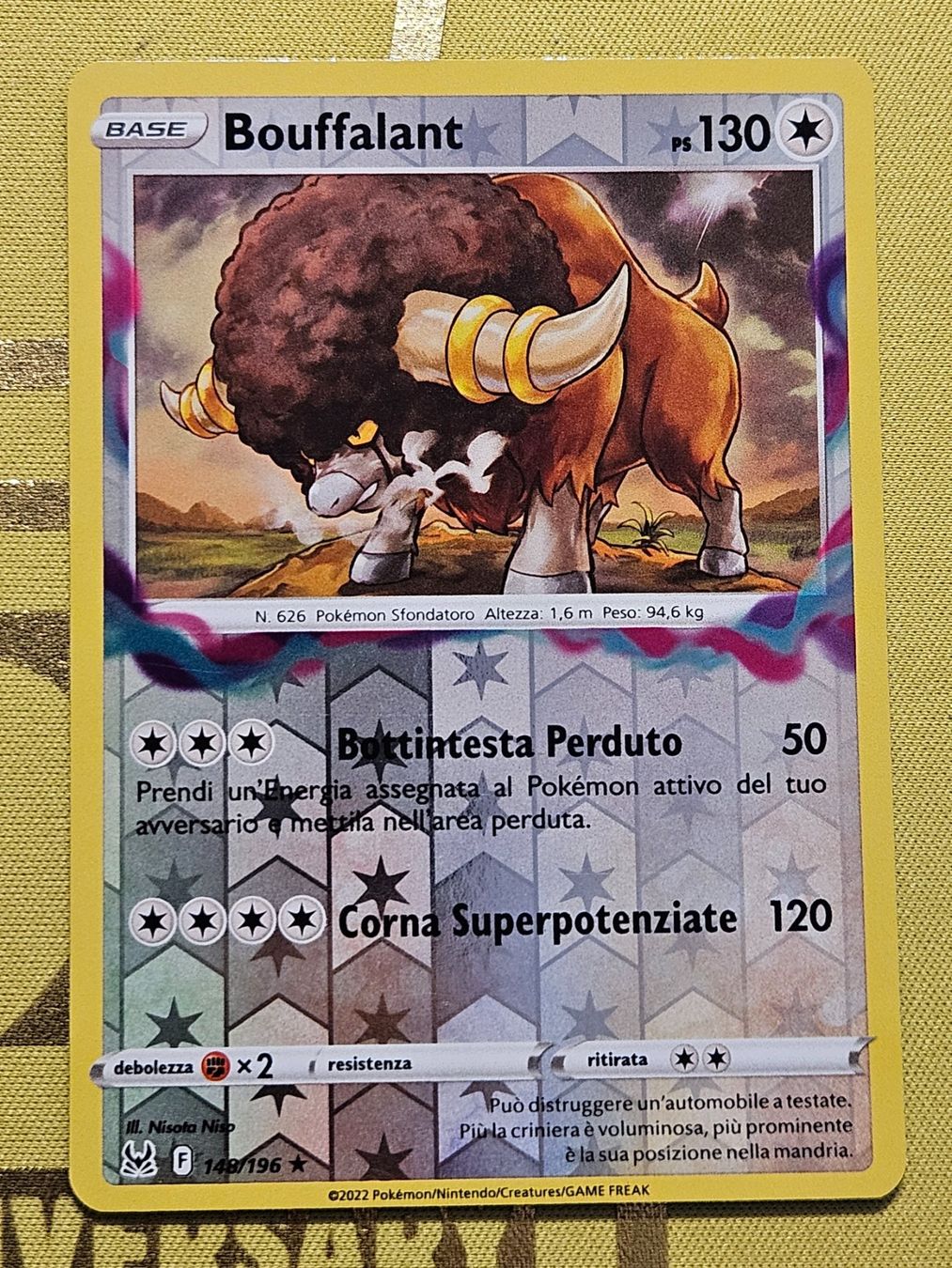 Pokémon Carte collezionabili: Lost Origin - Bouffalant 148/196 IT – Usato da Bellinzona venduto da Pokemarco