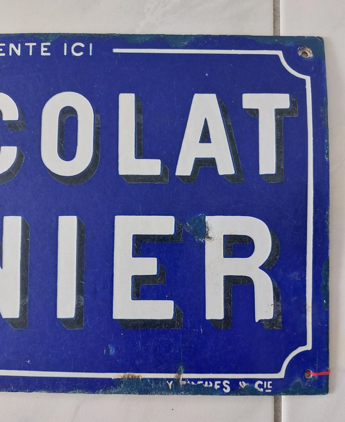 Cailler Insegne: Emailschild Chocolat Menier plaque émaillée – Usato da Schenkon venduto da Elbarto007 3