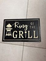 King of the Grill decorative sign black metal new