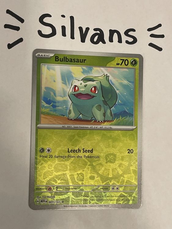 Bulbasaur Reverse Holo 001/165 MEW 151 Englisch Kaufen auf Ricardo