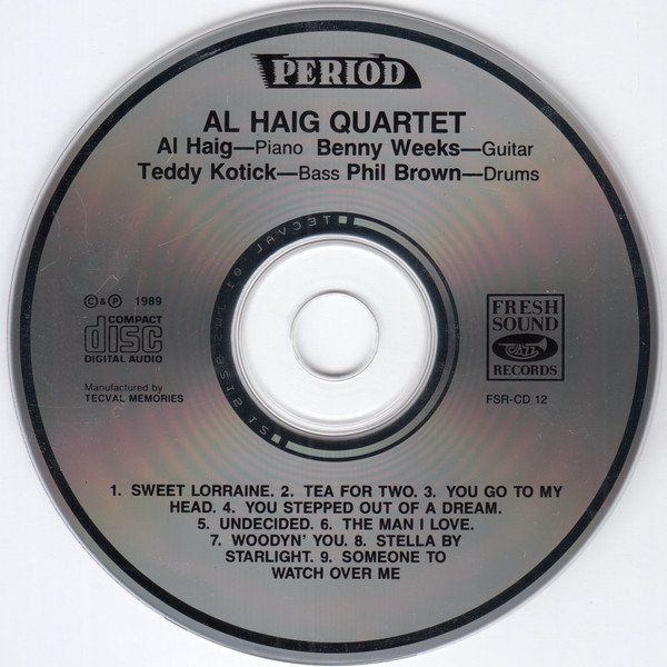 CD: Al Haig, Benny Weeks, Teddy Kotick, Phil Brown – Usato da Unterbäch venduto da gond 2
