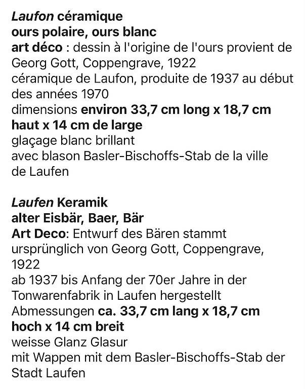 Statuette: Rare OURS Art Déco – Usato da Lausanne venduto da villa_hawai 4