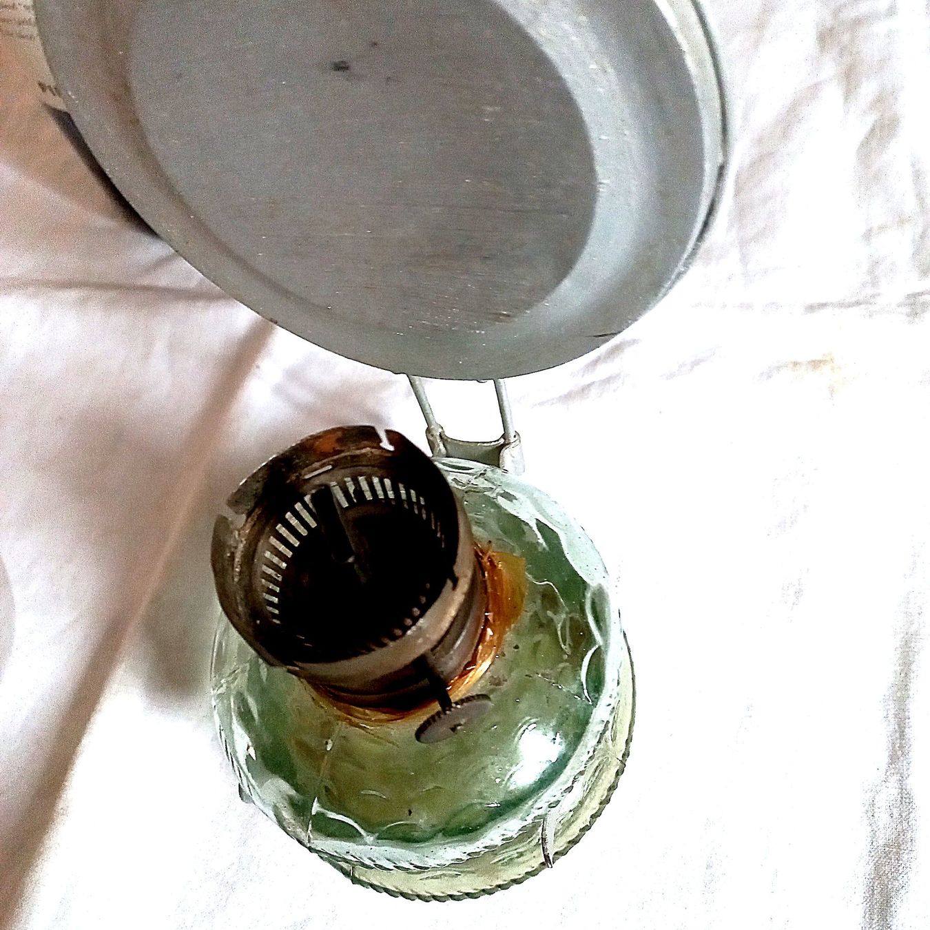 Lampade: Petrollampe Glas antik – Usato da Baar venduto da 2cvbaar 2