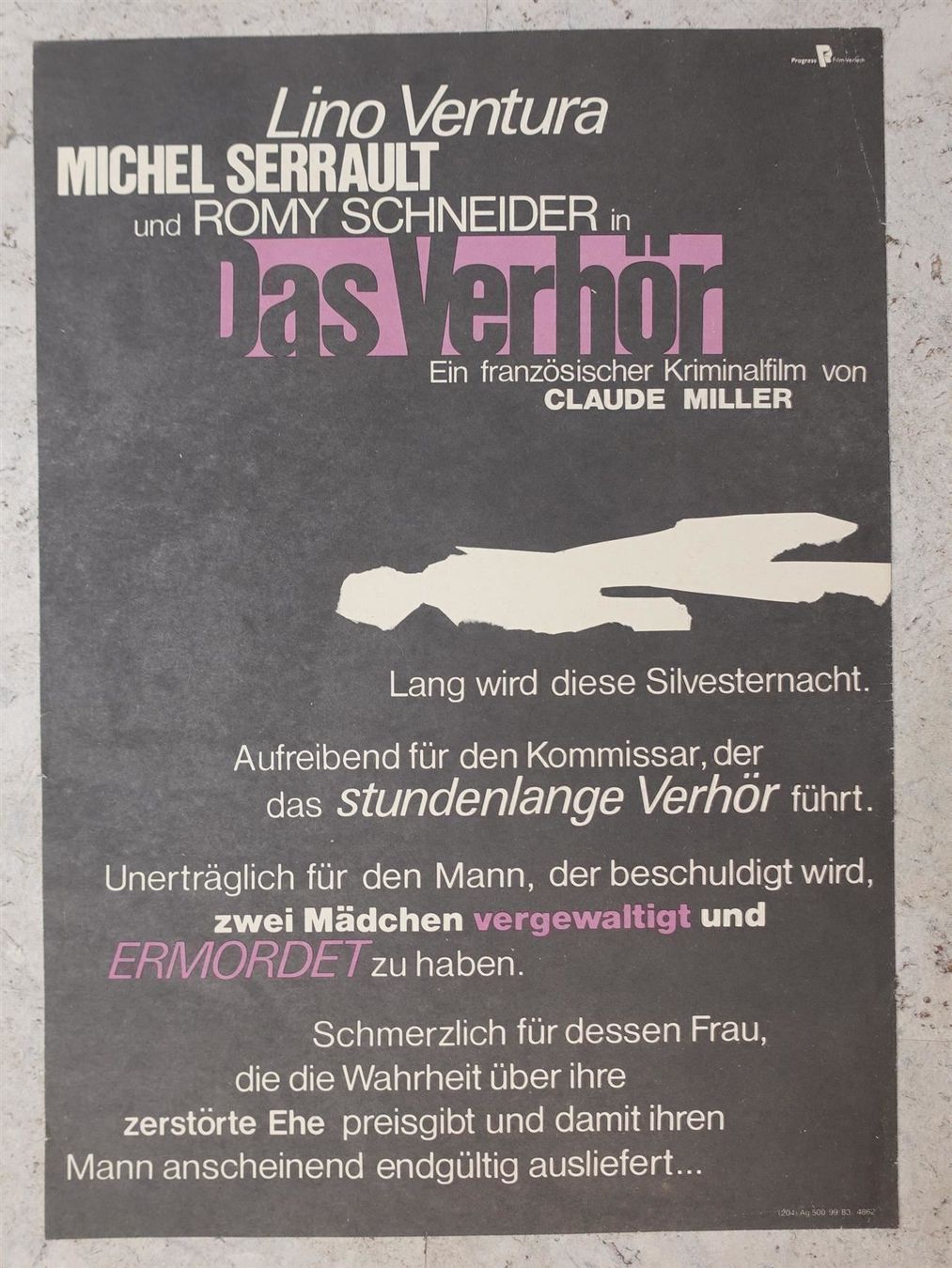 Foto & Immagini: Original Kinoplakat: Das Verhör – Usato da Gutenswil venduto da Optico