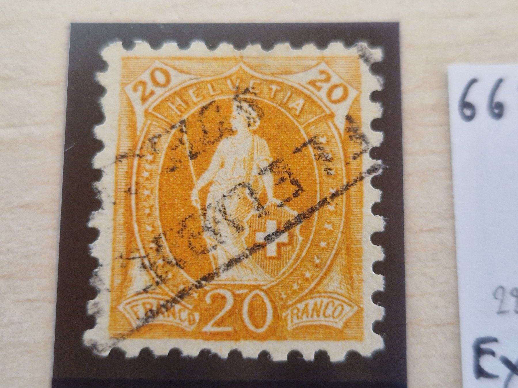 Alle Briefmarken: Stehende 66B, signiert, Top, ab 1.- – Gebraucht aus Burgdorf von Glossy01 1