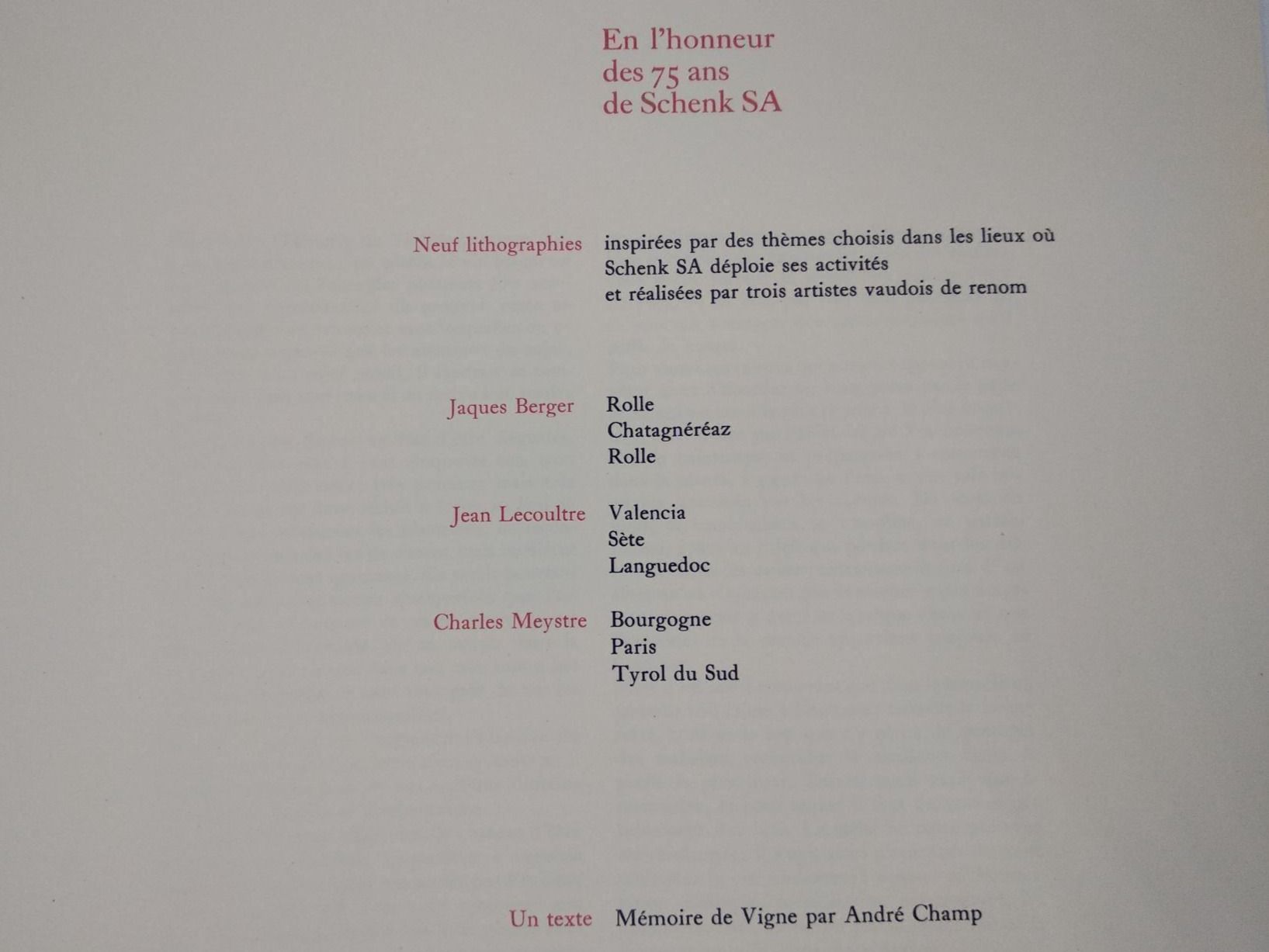 Libri: JAQUES BERGER - SCHENK SA FIRMENSCHRIFT – Usato da Goldach venduto da Gaip 8