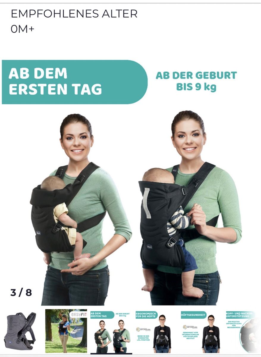 Chicco Marsupi portabebè: Babytrage Chicco Easyfit – Usato da Rolle venduto da Reisende7 1