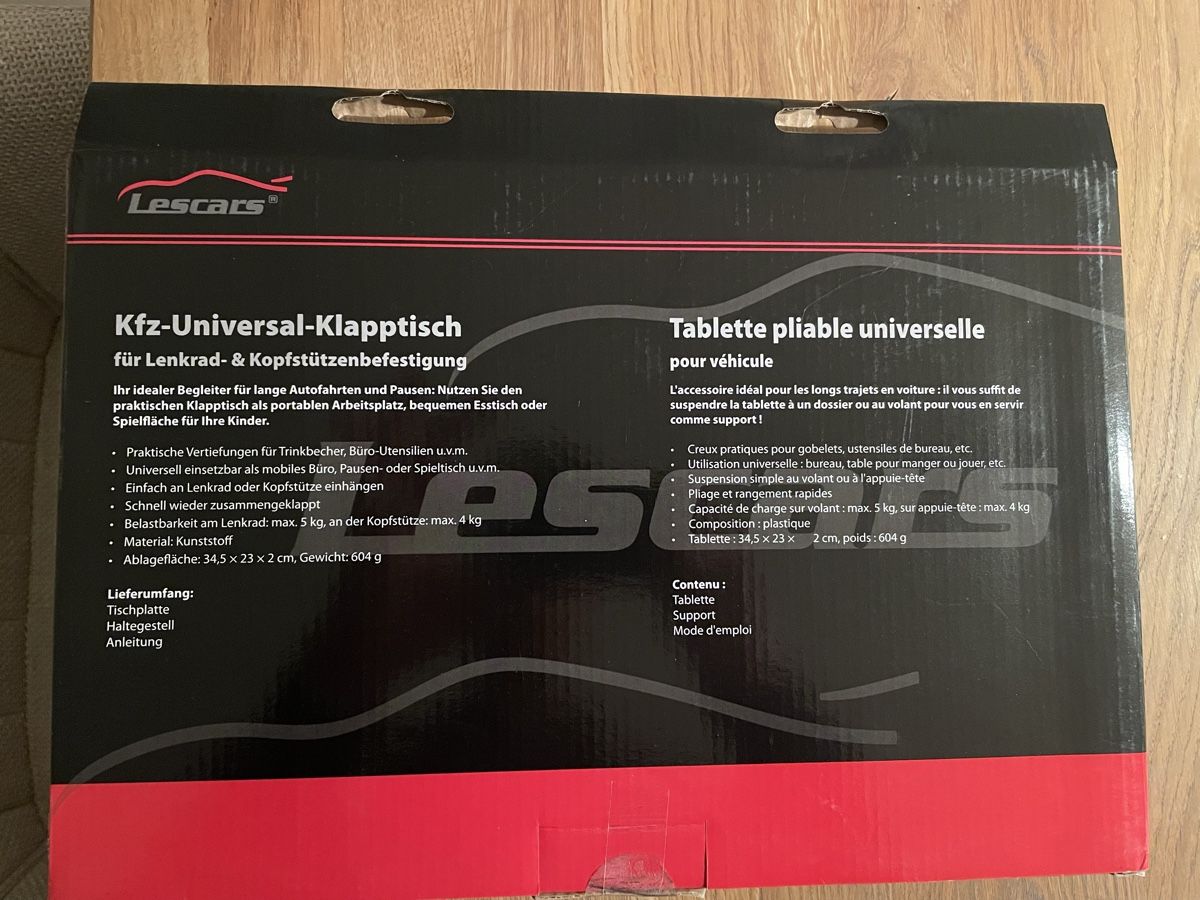 Accessori per altri veicoli: Universal Auto-Klapptisch für Ipad/Laptop oder zum Essen – Nuovo e nell'imballaggio originale da Lachen SZ venduto da Pizzi77 2