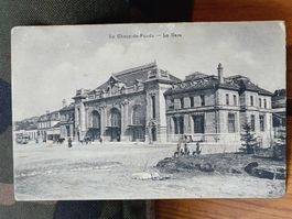 Alte PK / La Chaux-de-Fonds - La Gare Gelaufen 1907