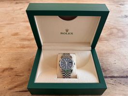 Rolex Datejust 41, blue dial, Jubilee Bracelet, full set