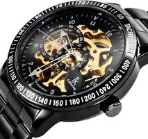Edle Skelett Automatik Uhr Armbanduhr Herrenuhr Automatikuhr