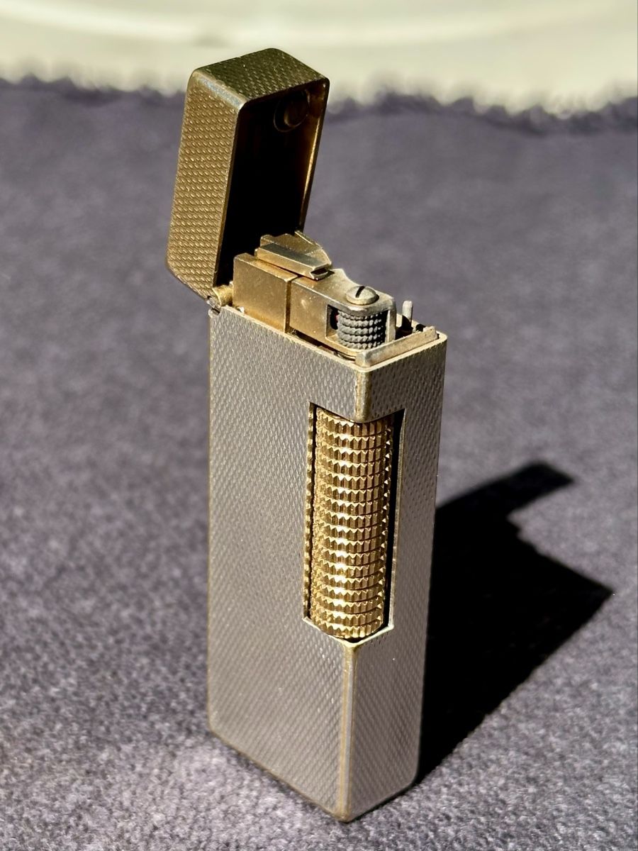 Dunhill Accendini: Dunhill Rollagas Silver & Gold, Serviced  – Usato da Zürich venduto da RatsTreasure 1